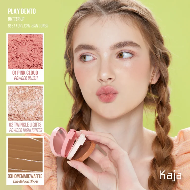 kaja play bento powder blush highlighter cream bronzer 01 butter up 1