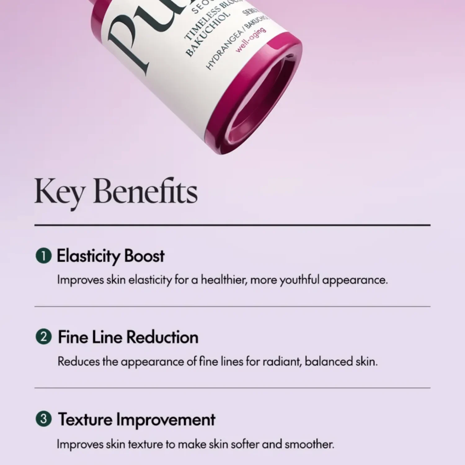 Purito seoul timeless bloom bakuchiol serum 30ml - k beauty depot